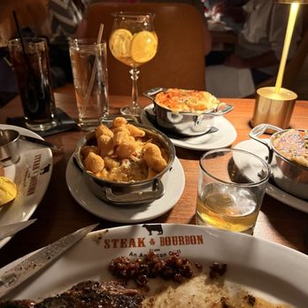 Steak & Bourbon - Mac & Cheese with cheese curds, shepherd pie and sailor pie potatoes - Steakhouses Near Me - Louisville, Kentucky Steak & Bourbon - Mac & Cheese with cheese curds, shepherd pie and sailor pie potatoes - Steakhouses Near Me - Louisville, Kentucky