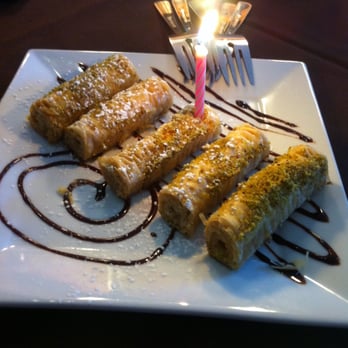 Eddy's Mediterranean Bistro - They treated us to a birthday baklava plate on the house! Thank you!! This is unbelievably yummy, not your typical. Need to try them. - Lebanese Near Me - Windsor, Ontario Eddy's Mediterranean Bistro - They treated us to a birthday baklava plate on the house! Thank you!! This is unbelievably yummy, not your typical. Need to try them. - Lebanese Near Me - Windsor, Ontario