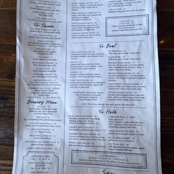 Bunky's Raw Bar & Brewery - Menu on Sept 26, 2026