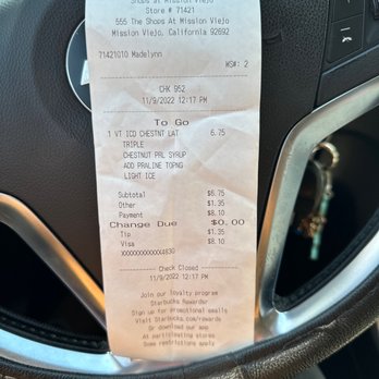 Starbucks - Chestnut late - Coffee & Tea Near Me - Mission Viejo, California