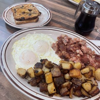 House of Pies - Corn beer hash with over easy eggs - Bakeries Near Me - Katy, Texas