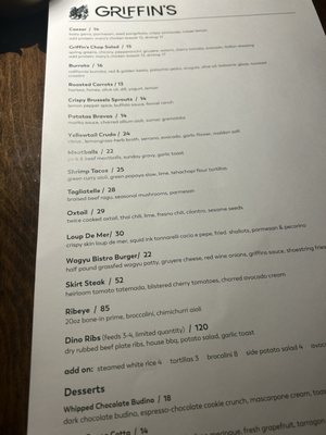 Menu photo 7 Griffin's Brea, CA
