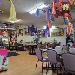 La Fiesta Market - Setting inside restaurant. Festive. Casual.  Very friendly people.