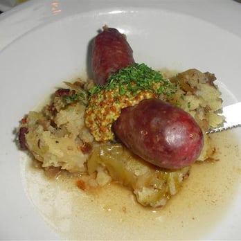 Vincent Restaurant - ZUURKOOL STAMPOT MET WORST...sausage, zuurkool, mashed potatoes, gravy - New American Near Me - Chicago, Illinois Vincent Restaurant - ZUURKOOL STAMPOT MET WORST...sausage, zuurkool, mashed potatoes, gravy - New American Near Me - Chicago, Illinois
