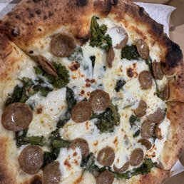 12" Sausage and Rabe White Pizza I forgot to take a pic of the margarita but trust me it was just as bomba! 12" Sausage and Rabe White Pizza I forgot to take a pic of the margarita but trust me it was just as bomba!