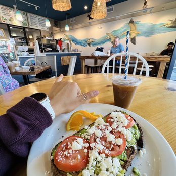 Surfdog's Java Hut - @neeks93 on insta   Avo Toast + Cold Brew - Coffee & Tea Near Me - Encinitas, California