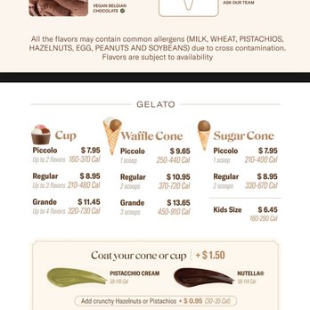 Bacio di Latte - Menu page 1 of 4 - Gelato Near Me - Huntington Beach, California Bacio di Latte - Menu page 1 of 4 - Gelato Near Me - Huntington Beach, California