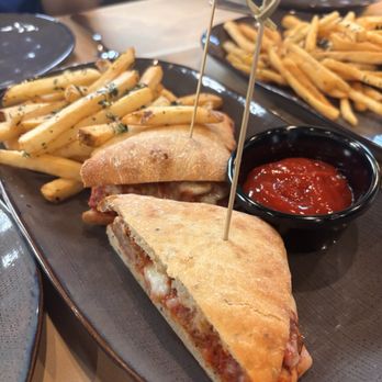 Cafe Bella Mia - Italian meatball handheld with fries - Pizza Near Me - Bay Shore, New York Cafe Bella Mia - Italian meatball handheld with fries - Pizza Near Me - Bay Shore, New York