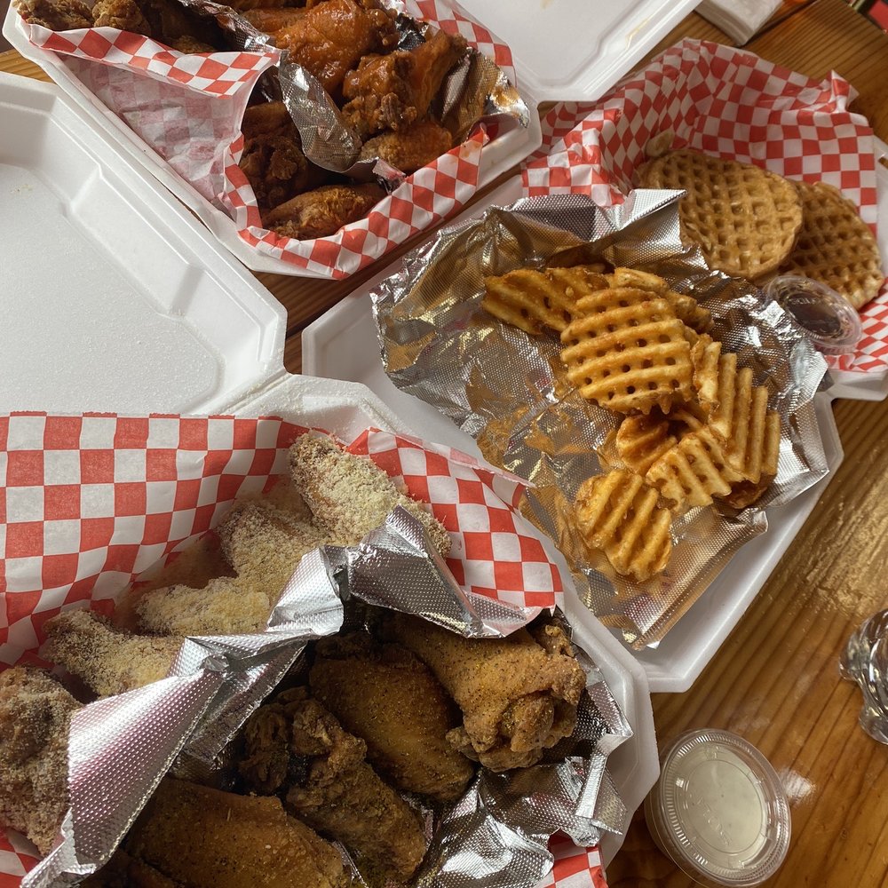 Gossip Shack 2 - Waffle, waffle fries, Cajun wings, Buffalo wings, Lemon pepper wings and garlic Parmesan wings - Chicken Wings Near Me - Pflugerville, Texas Gossip Shack 2 - Waffle, waffle fries, Cajun wings, Buffalo wings, Lemon pepper wings and garlic Parmesan wings - Chicken Wings Near Me - Pflugerville, Texas