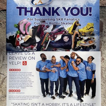 SK8 Fanatics Custom Roller Skates - A Thank You Card - Skate Shops Near Me - Paramount, California