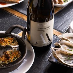 Oysters and Assyrtiko.