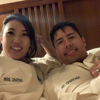 Andres Jackets and Embroidery - Mr and Mrs embroidery in disney font! The color very closely matches the robe logo from disney grand Californian hotel spa - Embroidery & Crochet Near Me - Montebello, California