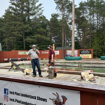 Jack Pine Lumberjack Shows - Performing Arts Near Me - Mackinaw City, Michigan Jack Pine Lumberjack Shows - Performing Arts Near Me - Mackinaw City, Michigan