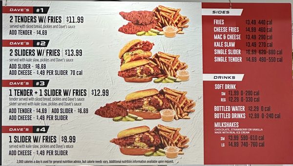 Menu photo 3 Dave's Hot Chicken Irving, TX
