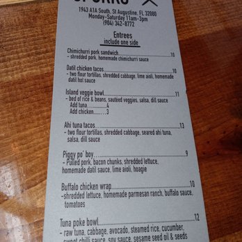 Sporks - Menu - Tacos Near Me - St. Augustine, Florida