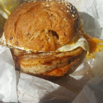 Maya Congee Cafe - Pork belly, NY cheddar, fried egg. Yes please! - Coffee & Tea Near Me - Brooklyn, New York