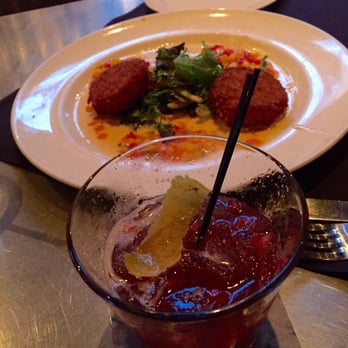 Yard House - Bourbon berry sour! It's s must try amazing!! I had 3! Blue crab cakes $7 happy hour . Monday night football . Happy girl right here! - New American Near Me - Irvine, California