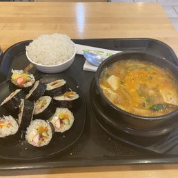 Doenjang Jjigae with Kimbap Doenjang Jjigae with Kimbap