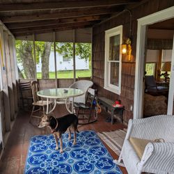 Bog Lake Outfitters - Front Porch of Brown Trout Cabin