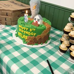 Sweet Tweets Bakeshop - My son's fifth birthday cake - tornado themed!