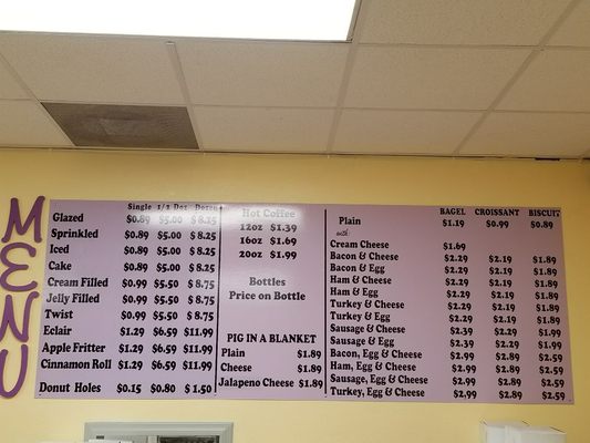 Menu photo 5 Hole in One Donuts Brandon, FL