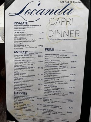 Menu photo 8 Locanda Capri Brentwood, CA Menu photo 8 Locanda Capri Brentwood, CA