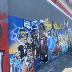 Legends Never Die - Left view of mural