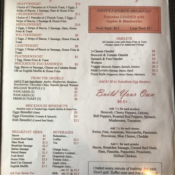 Brickhouse Cafe - Menu shot - Italian Near Me - Dedham, Massachusetts