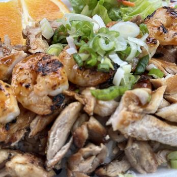 Just Grill It Teriyaki House - Shrimp and chicken plate - Japanese Near Me - Barstow, California