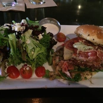 Eureka! - Napa burger pesto aioli with toasted Roma tomatoes - American Near Me - Redlands, California Eureka! - Napa burger pesto aioli with toasted Roma tomatoes - American Near Me - Redlands, California