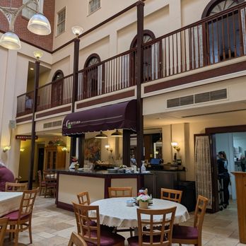 Courtyard Restaurant - The servers station, no one there, they're serving - Waffles Near Me - Galena, Illinois Courtyard Restaurant - The servers station, no one there, they're serving - Waffles Near Me - Galena, Illinois