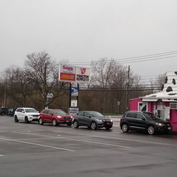 The Pink Cow - Cars all the way down the lot, can't see them all in the picture, this town LOVES their Pink Cow!! - Ice Cream & Frozen Yogurt Near Me - Alden, New York The Pink Cow - Cars all the way down the lot, can't see them all in the picture, this town LOVES their Pink Cow!! - Ice Cream & Frozen Yogurt Near Me - Alden, New York
