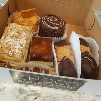 Choco Bakery & Cafe - All yummy but a MUST TRY is the canoli on the right and the bavarian cream on the left. - Patisserie/Cake Shop Near Me - Corona, California Choco Bakery & Cafe - All yummy but a MUST TRY is the canoli on the right and the bavarian cream on the left. - Patisserie/Cake Shop Near Me - Corona, California