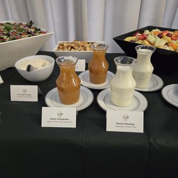 Tri-Star Catering - Garden salad and fruit salad. Accompanied with labeled dressings and toppings. - Caterers Near Me - Chicago, Illinois