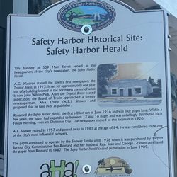 Safety Harbor Historical Site: Safety Harbor Herald - History!