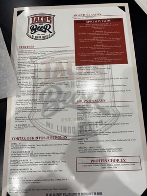 Menu photo 3 Tacos & Beer Mi Lindo Mexico Temecula, CA