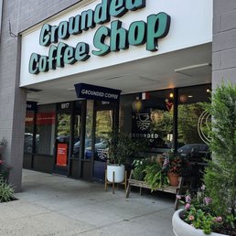 Exterior outside entrance of Grounded Coffee Shop - Alexandria, Virginia Exterior outside entrance of Grounded Coffee Shop - Alexandria, Virginia