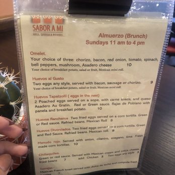 Sabor A Oaxaca - Sunday brunch menu 11 am to 4pm - Mexican Near Me - Rancho Cucamonga, California