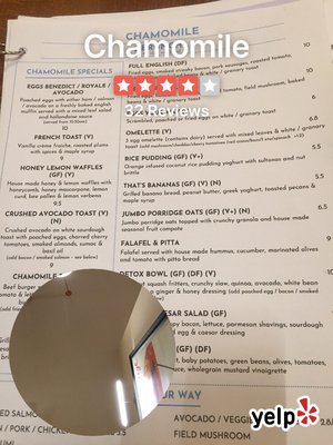 Menu photo 1 Chamomile London, XGL Menu photo 1 Chamomile London, XGL