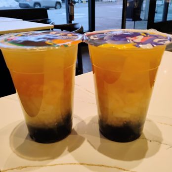 Tealive - Regular-sized peach Oolong 3Q (tapioca, coconut jelly and sago). $7.69 BOGO on UberEats. - Bubble Tea Near Me - Nepean, Ontario