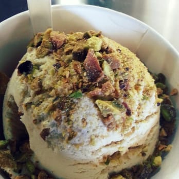 Oak Glen Creamery - Caramel Toffee Crunch ice cream with Pistachio topping - Ice Cream & Frozen Yogurt Near Me - Yucaipa, California Oak Glen Creamery - Caramel Toffee Crunch ice cream with Pistachio topping - Ice Cream & Frozen Yogurt Near Me - Yucaipa, California