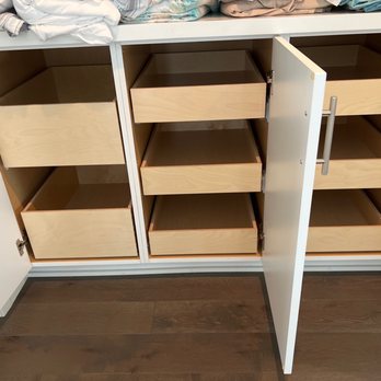 Custom Rollouts Quick - Linen cabinet to be organized!!! - Cabinetry Near Me - Huntington Beach, California