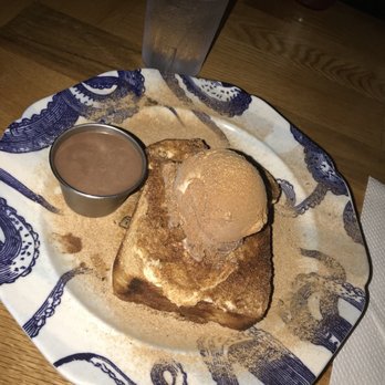 Toast - Churro dessert with chocolate ice cream - New American Near Me - Norfolk, Virginia Toast - Churro dessert with chocolate ice cream - New American Near Me - Norfolk, Virginia