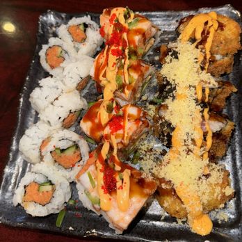Sushi Totoro - Regular roll + 2 special roll: Totoro Roll, Nuggets Roll, Spicy Tuna Roll - Sushi Bars Near Me - Aurora, Colorado Sushi Totoro - Regular roll + 2 special roll: Totoro Roll, Nuggets Roll, Spicy Tuna Roll - Sushi Bars Near Me - Aurora, Colorado
