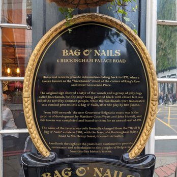 Bag O' Nails - Historic plaque - Pubs Near Me - London, XGL