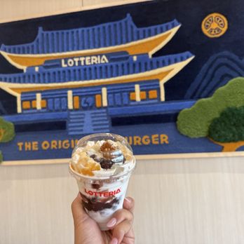 LOTTERIA Fullerton - The cup bingsu was so delicious, and the yakgwa on top made it even better! - Burgers Near Me - Fullerton, California