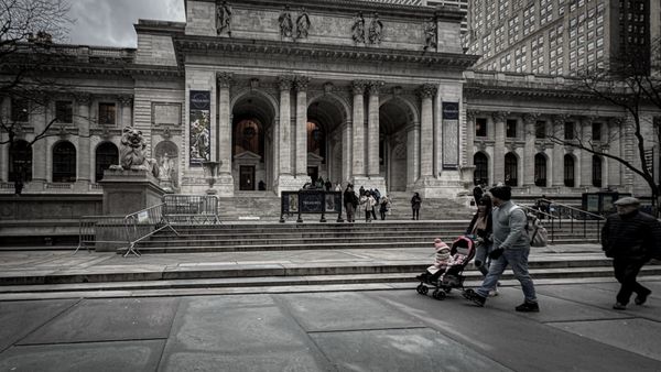Photo of New York Public Library - Stephen A. Schwarzman Building - New York, NY, US. Exterior. Winter view