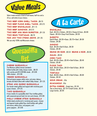 Menu photo 1 Rudy's Tacos - Milan Milan, IL Menu photo 1 Rudy's Tacos - Milan Milan, IL