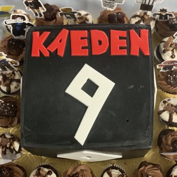 The Cupcake Shoppe - My son's Roblox cake with fondant. I put the mini cupcakes around it. - Bakeries Near Me - Hayward, California The Cupcake Shoppe - My son's Roblox cake with fondant. I put the mini cupcakes around it. - Bakeries Near Me - Hayward, California