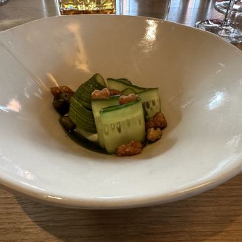 Twelve - charred cucumber - nice! - New American Near Me - Portland, Maine